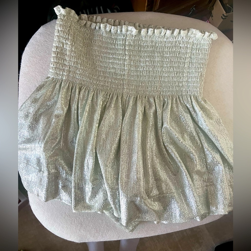 Queen of sparkles silver skort